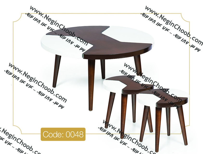 خرید جلو مبلی و عسلی مدل 0048 نگین چوب صفحه MDF پایه چوب رنگی